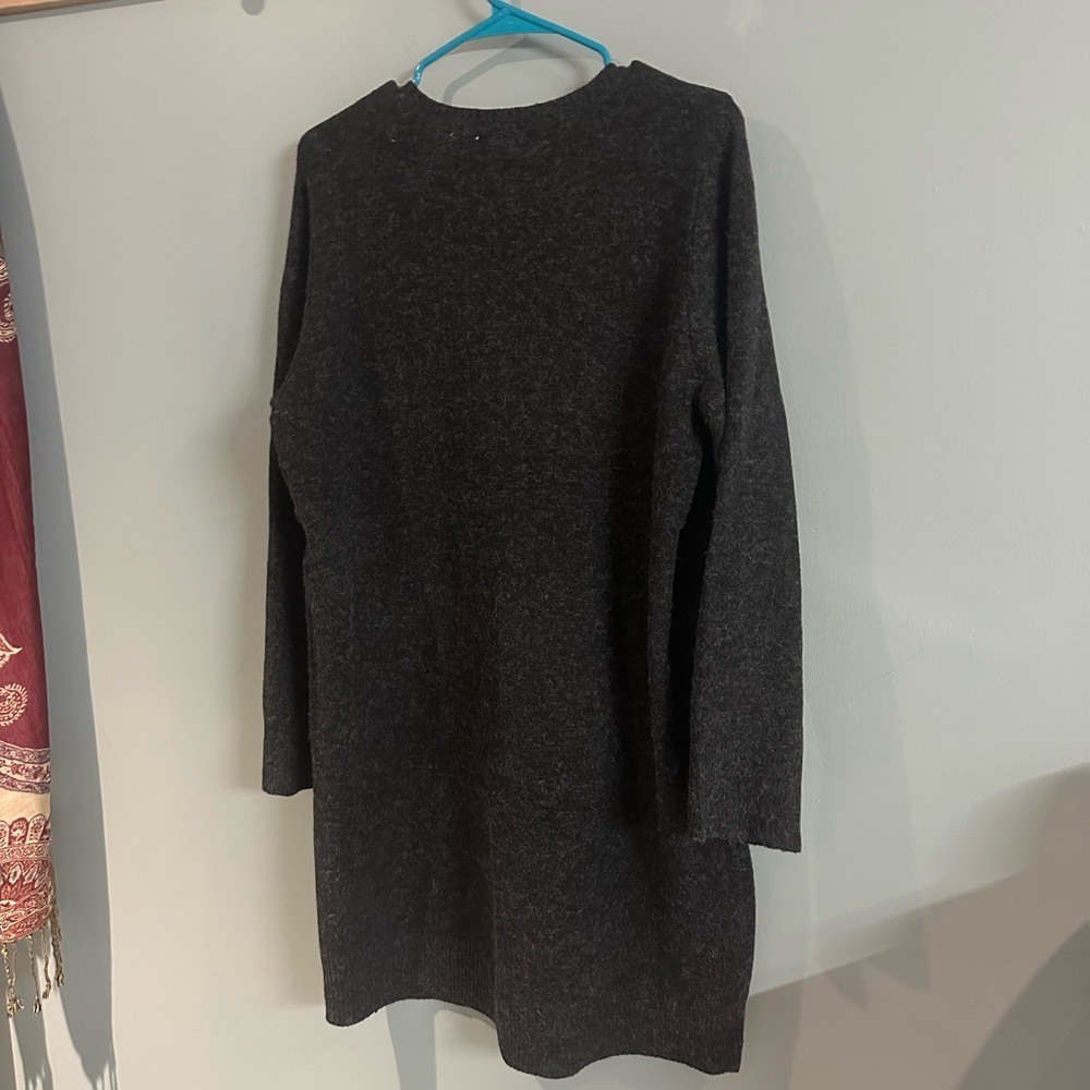 NWT ONLY Dark Gray Sweater Dress SILVER ICING - Picture 2 of 4